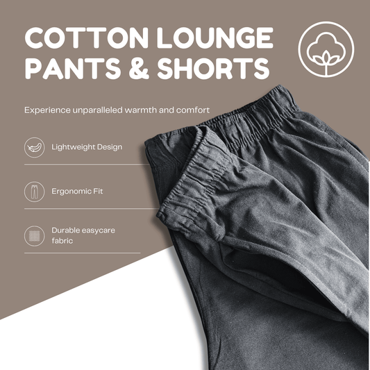 2 Pack Men's Cotton Lounge Shorts