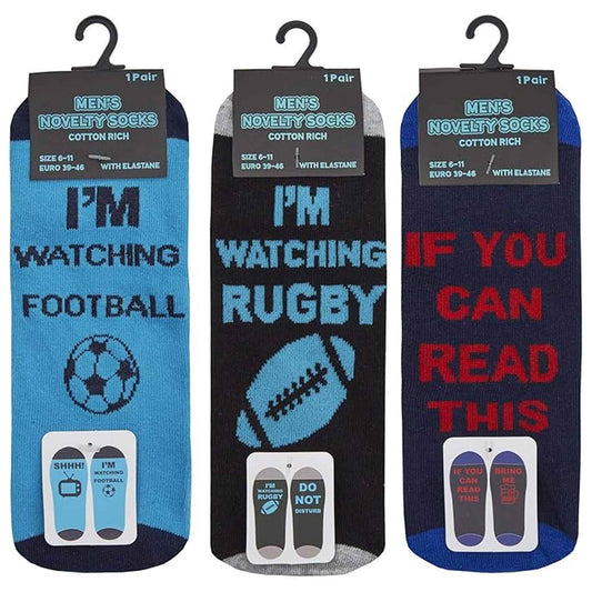 3 Pack Men's Novelty Slogan Socks