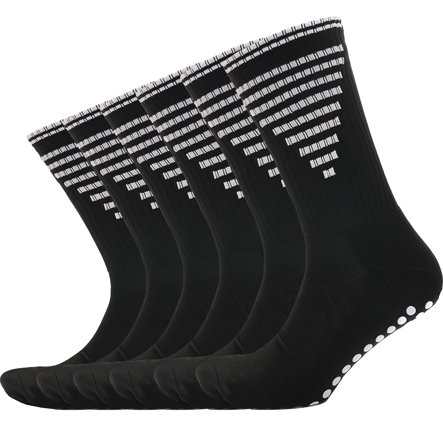 3 Pairs Black Anti Slip Sports Grip Socks