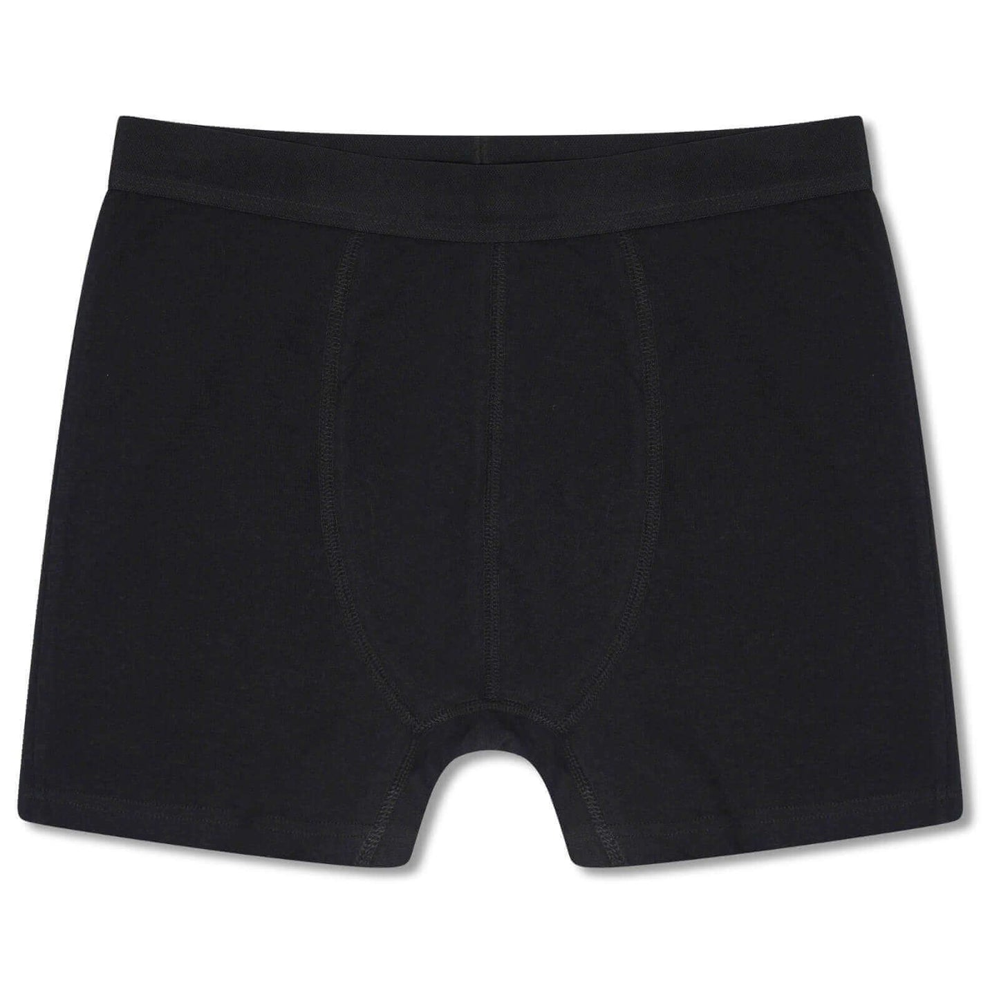 6 Pack Black Cotton Stretch Boxer Shorts