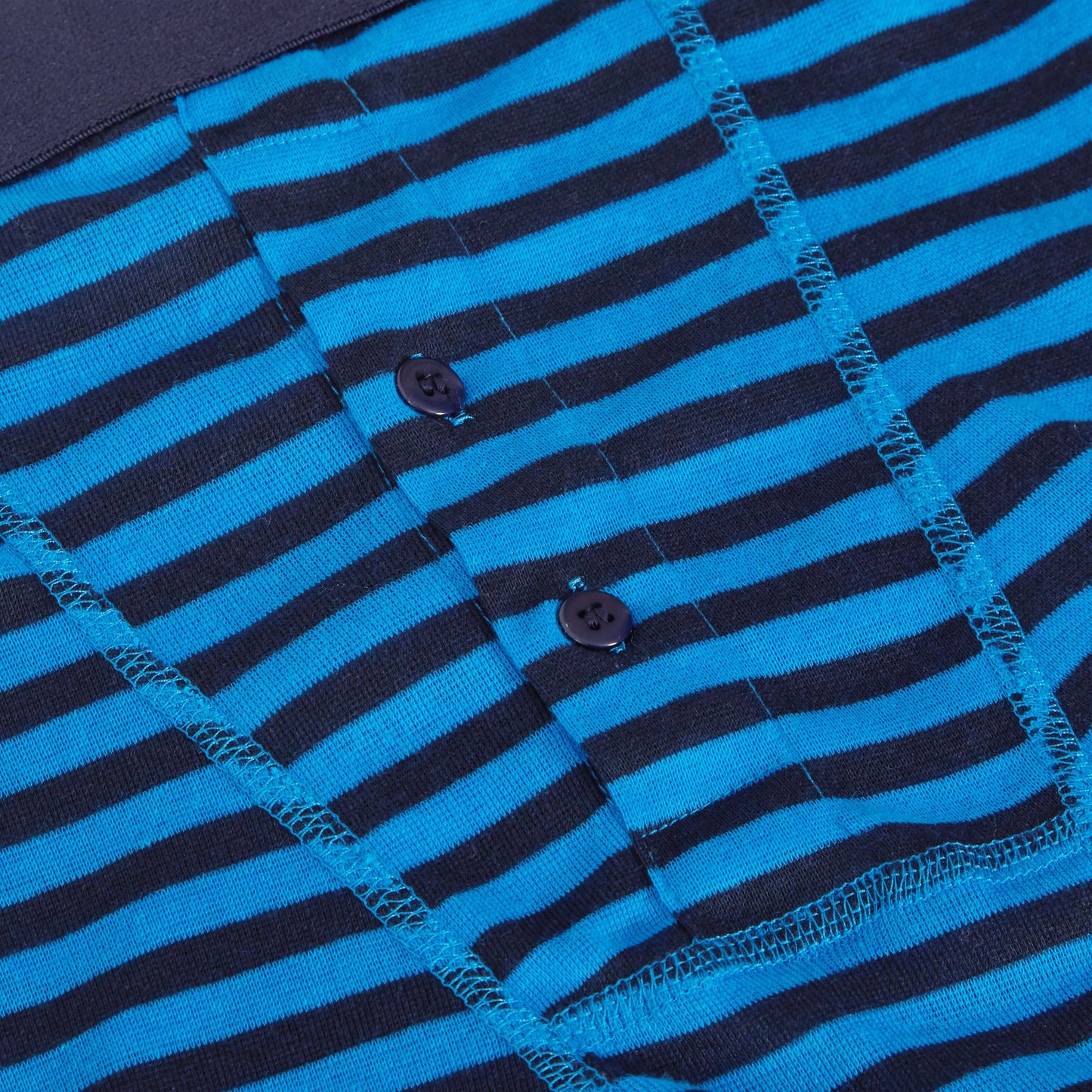 6 Pack Blue Navy Striped Cotton Stretch Boxer Shorts