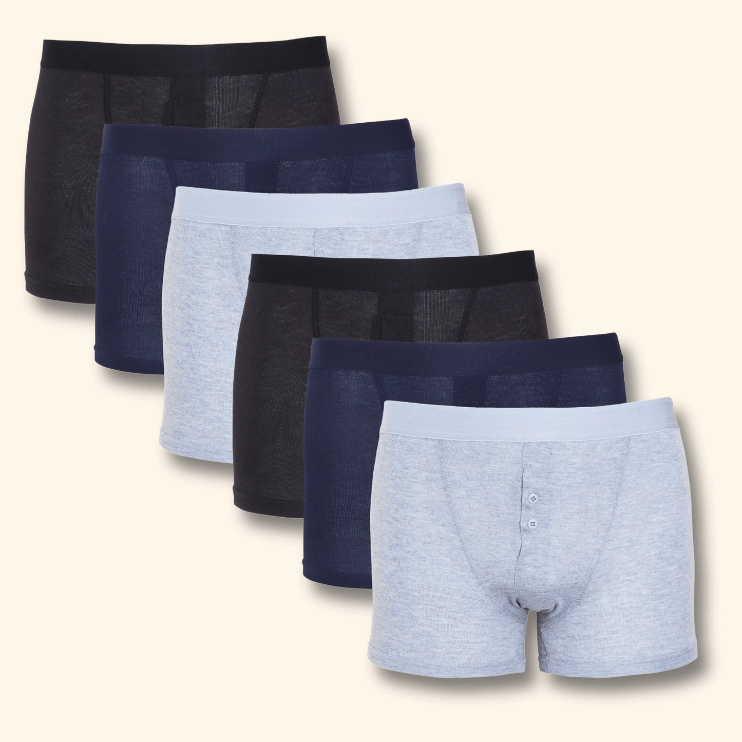 6 Pack Cotton Stretch Boxer Shorts