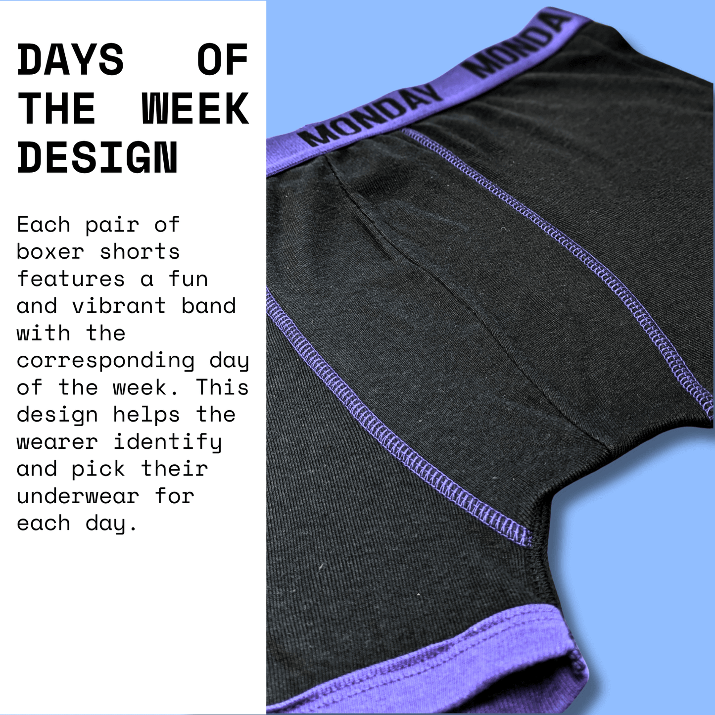 7 Pack Days Of The Week Comfort Fit Boxer Shorts Menswear