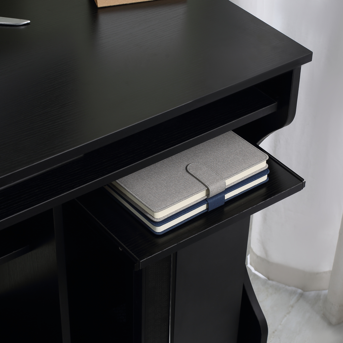 Computer Table Study Desk with Sliding Keyboard Tray