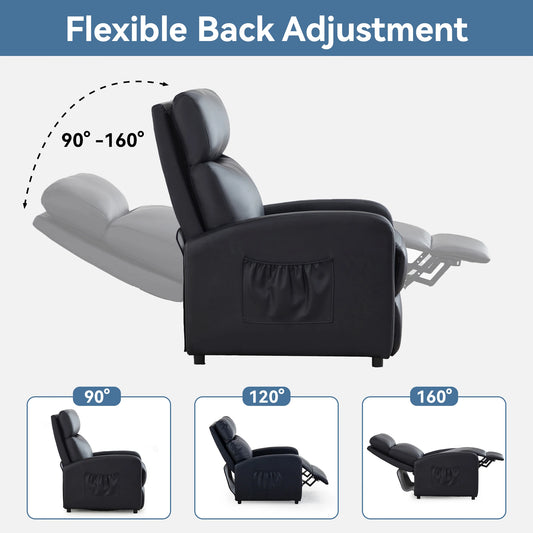 Direct Push Back Recliner Chair with Lumbar Support