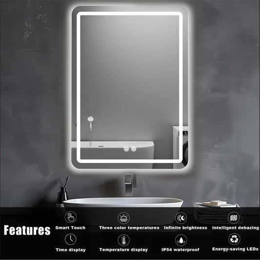 50 X 70cm LED Bathroom Mirror Wall Mirror with Lights