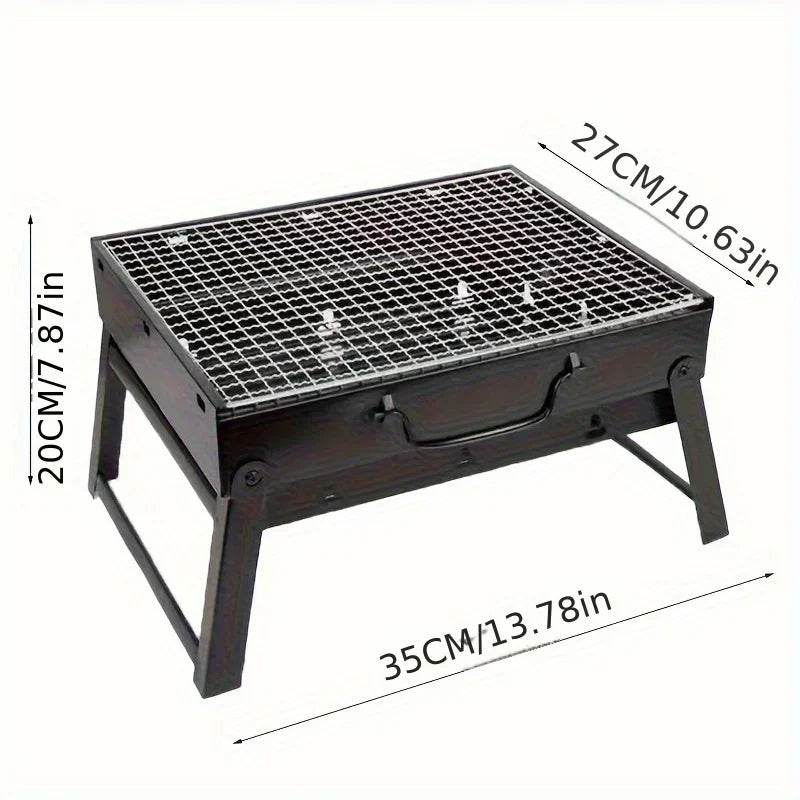 Portable BBQ Charcoal Grill Stainless Steel Small Mini BBQ Tool Kit
