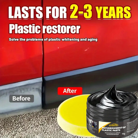 Automotive plastic repair agent-interior and exterior plastic polishing wax