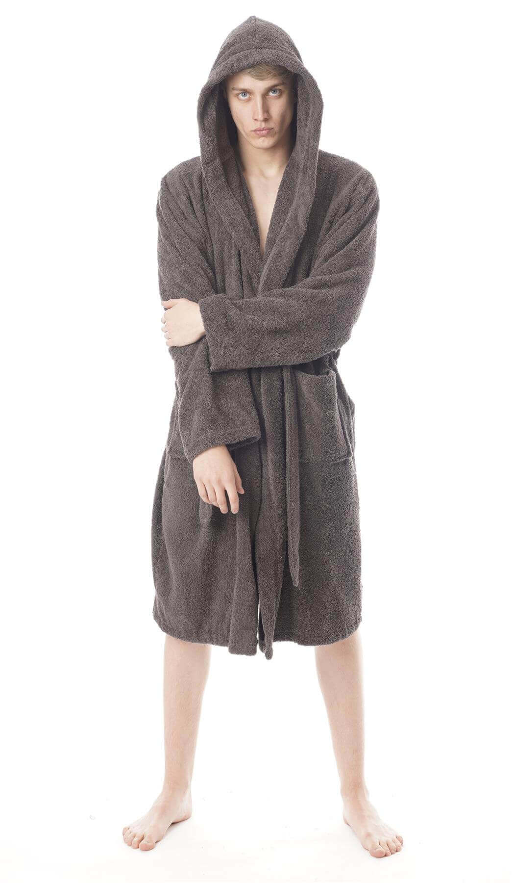 Hooded Men's Bathrobe Super Soft Terry Towelling