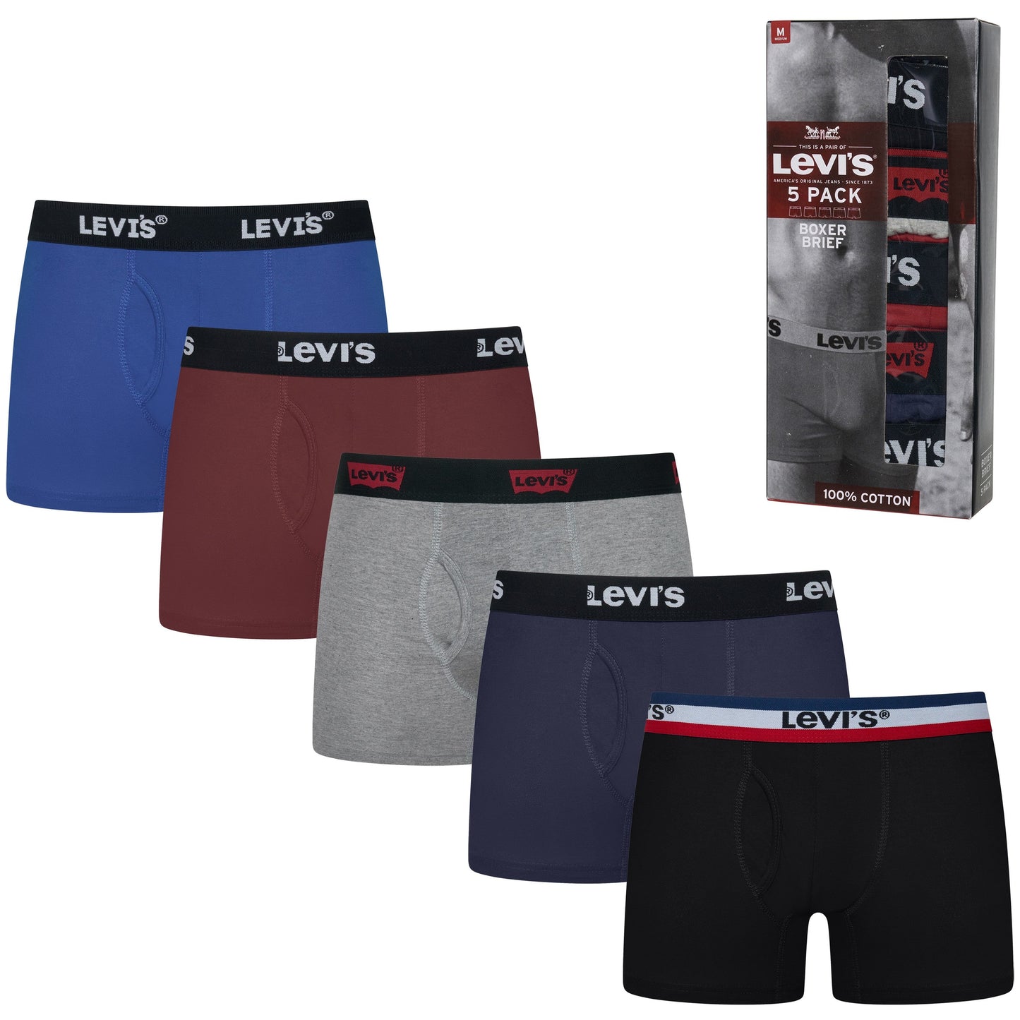 Levi's 5 Pack Boxer Shorts