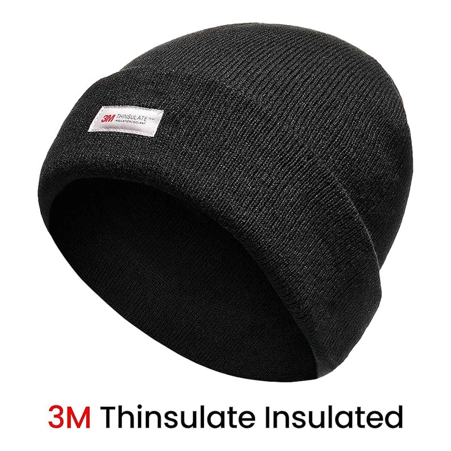 Pack of 2 Men's Winter Beanie Hats With Thinsulate Thermal Lining