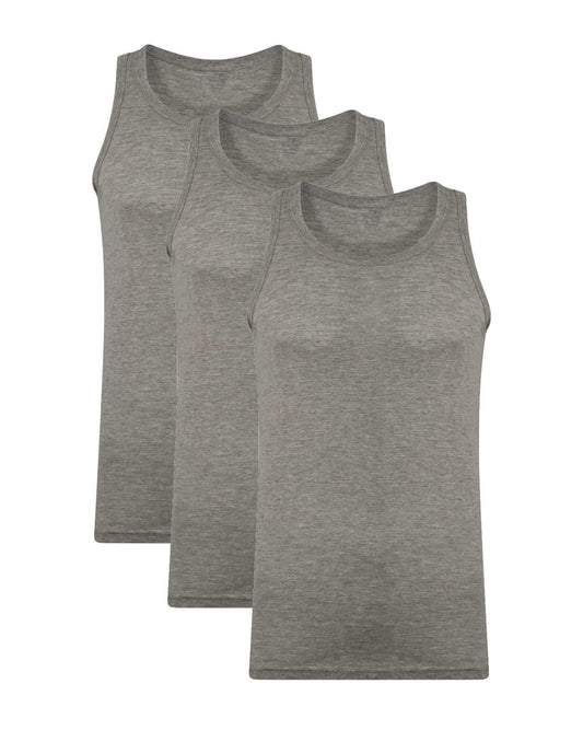 Pack of 3 Men's Fitted Cotton Vests