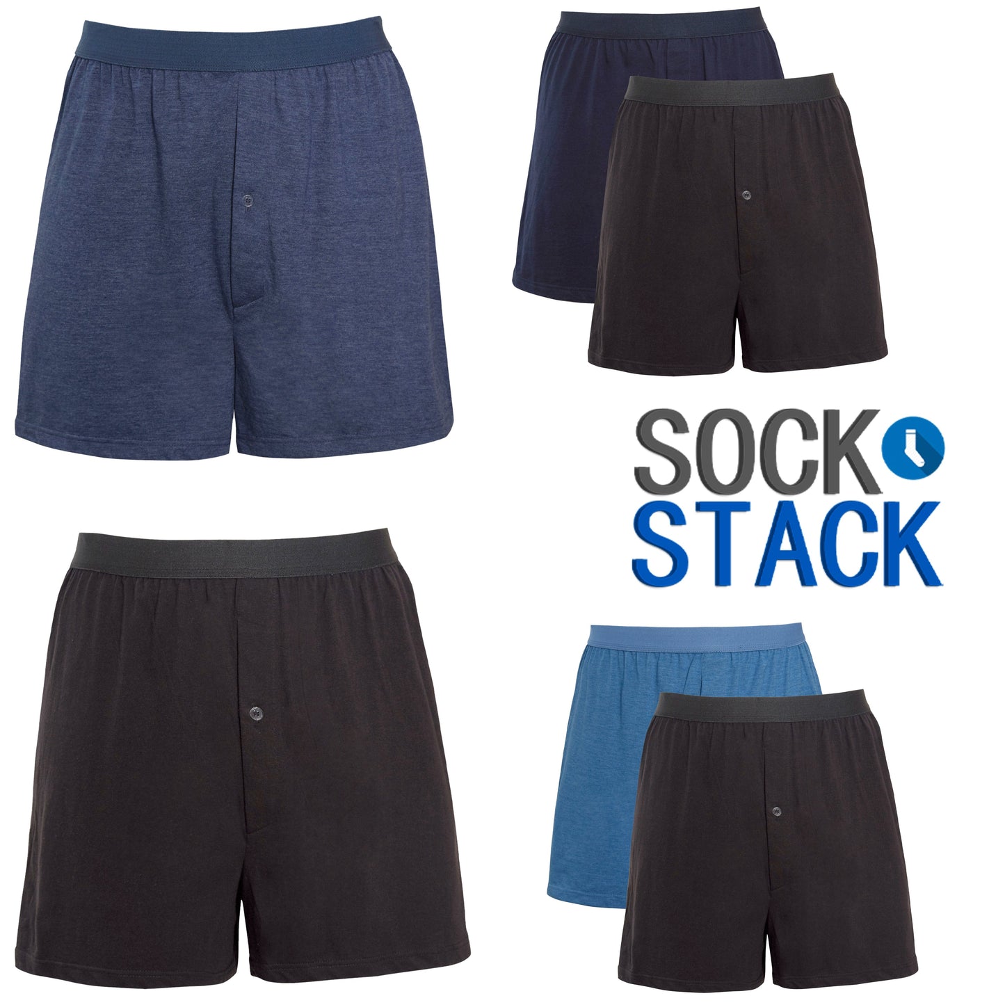 Pack of 6 Men’s Boxer Shorts Loose Fit