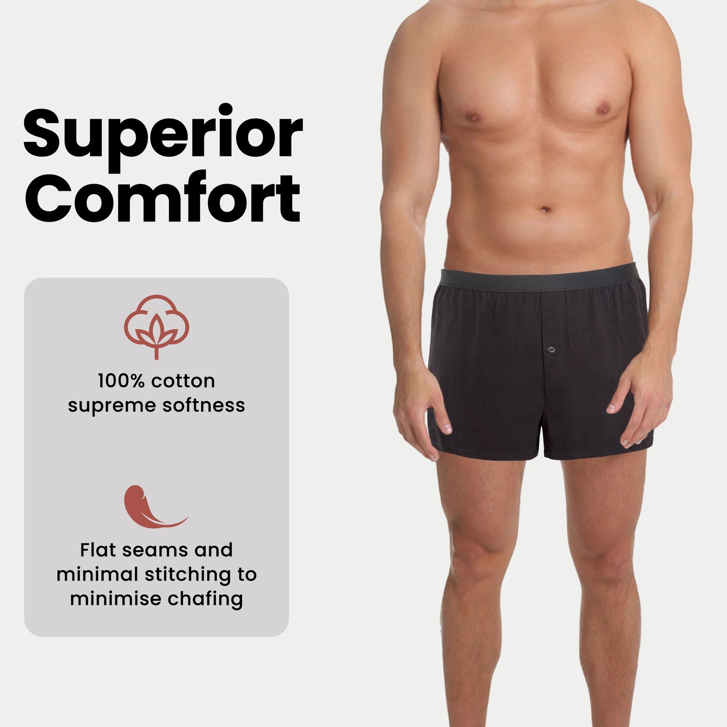 Pack of 6 Men’s Boxer Shorts Loose Fit