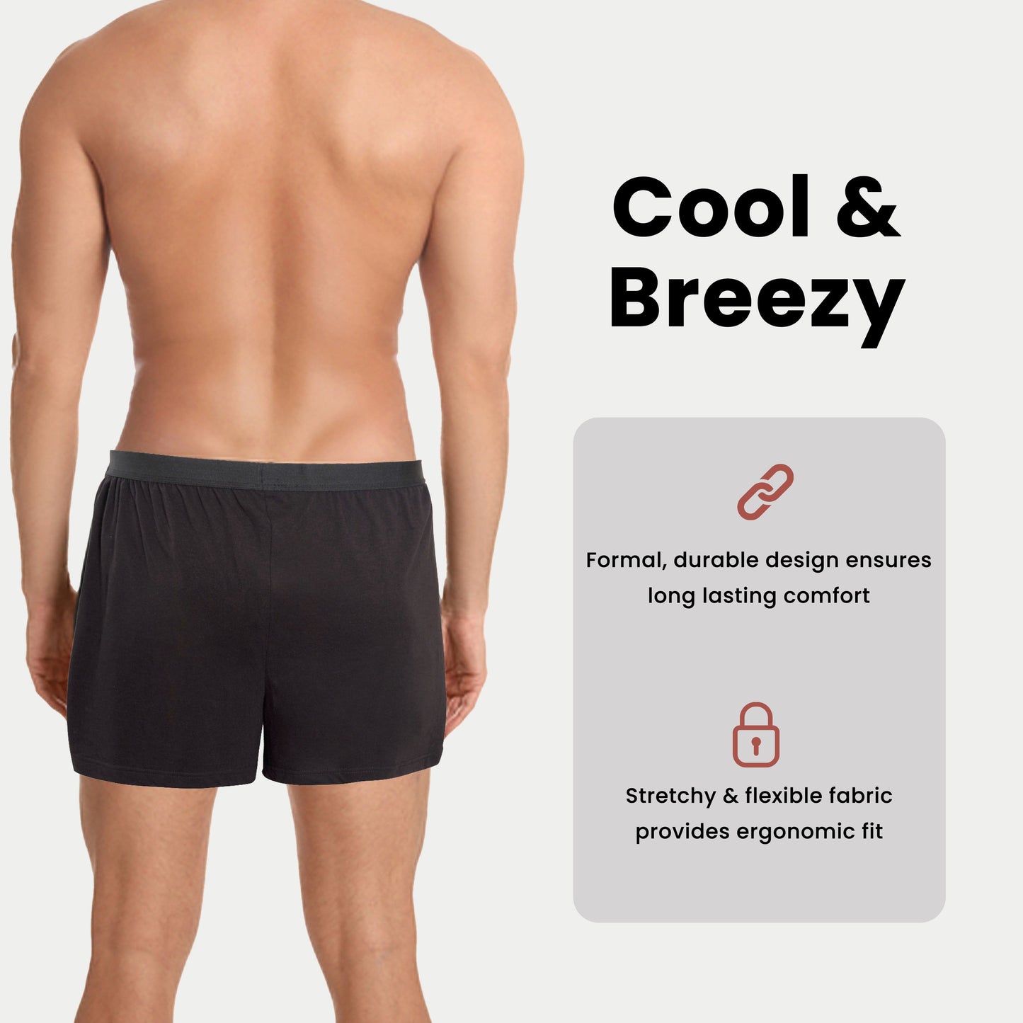 Pack of 6 Men’s Boxer Shorts Loose Fit