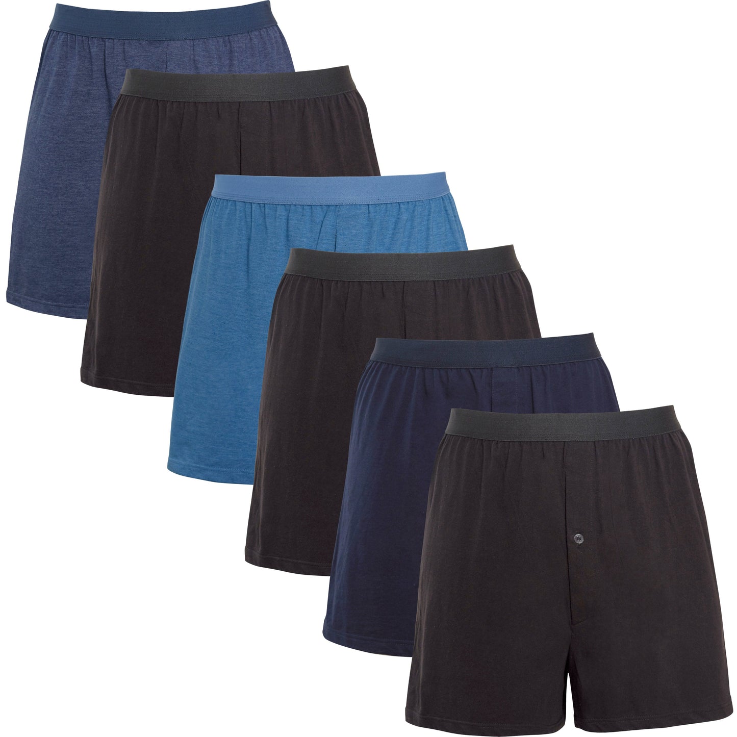 Pack of 6 Men’s Boxer Shorts Loose Fit