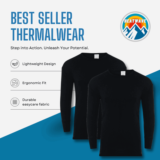 2 Pack Men's Thermal Underwear Set Long Sleeve