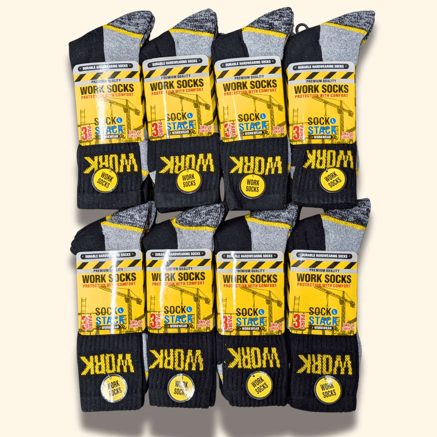 24 Pairs Men's Heavy Duty Work Socks