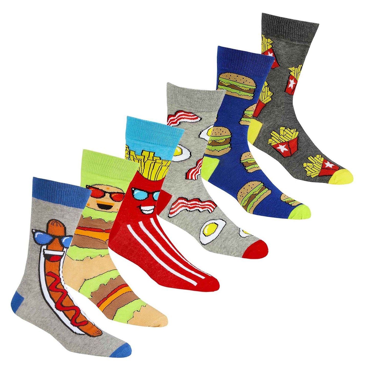 6 Pairs Men's Fun Novelty Cotton Socks