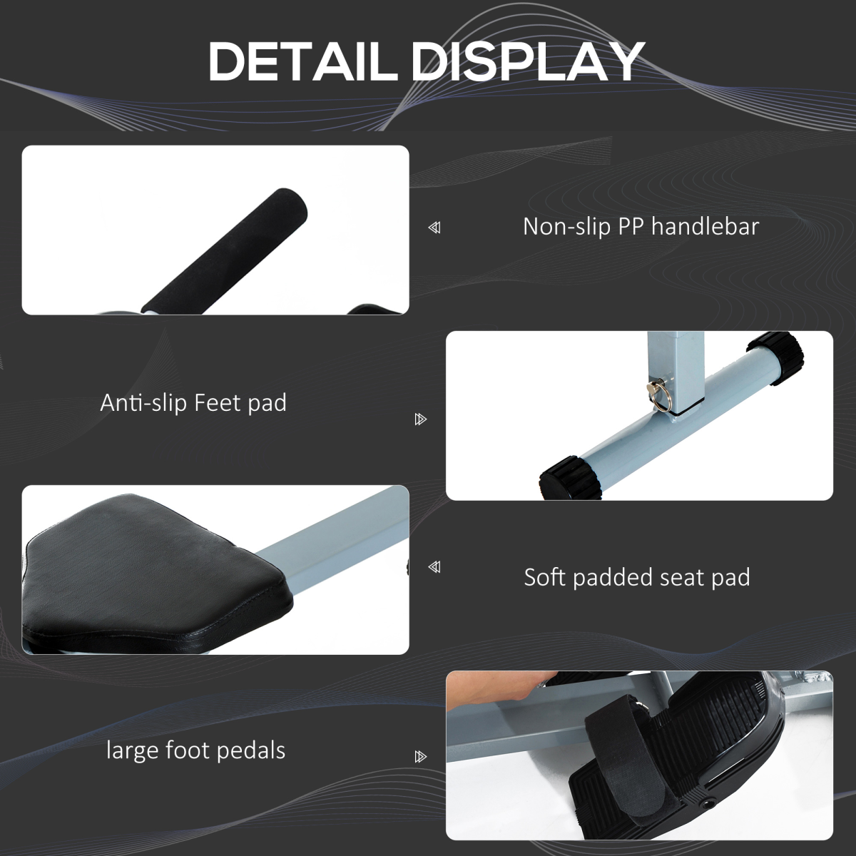 12 Level Fitness Rowing Machine