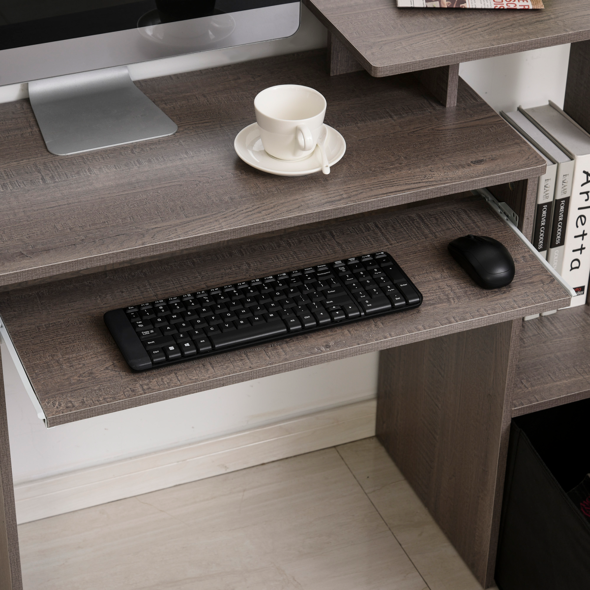 Computer Desk with Sliding Keyboard Tray