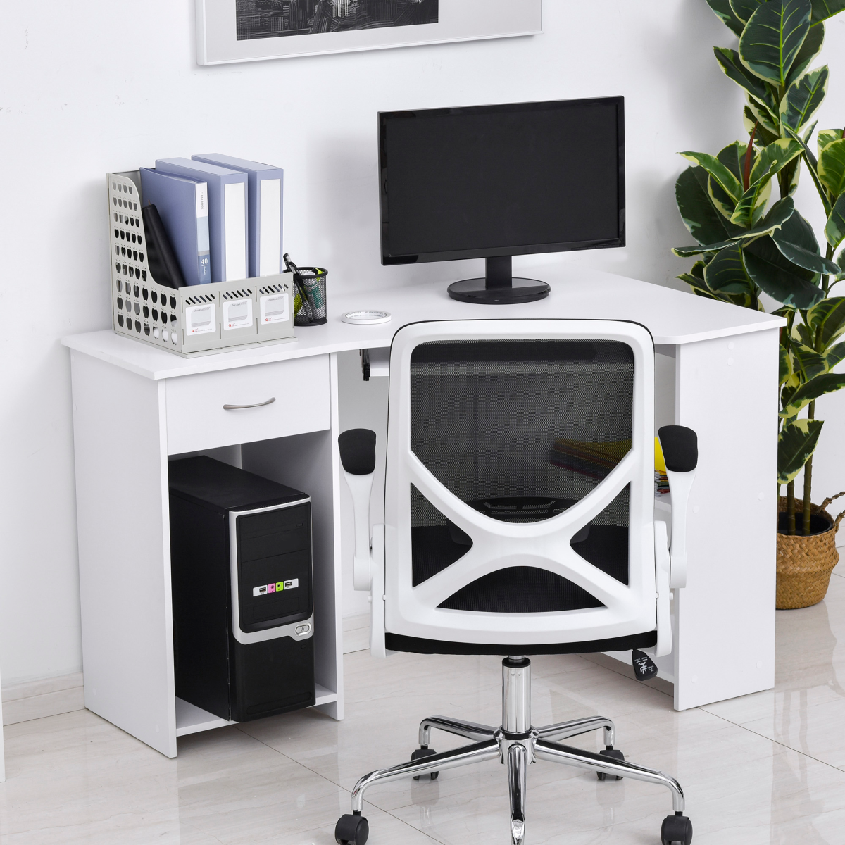 L-Shaped Corner Computer Desk