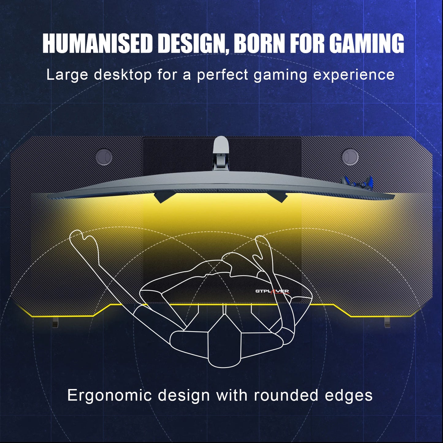 GTPLAYER Gaming table, Gaming desk 120x60cm