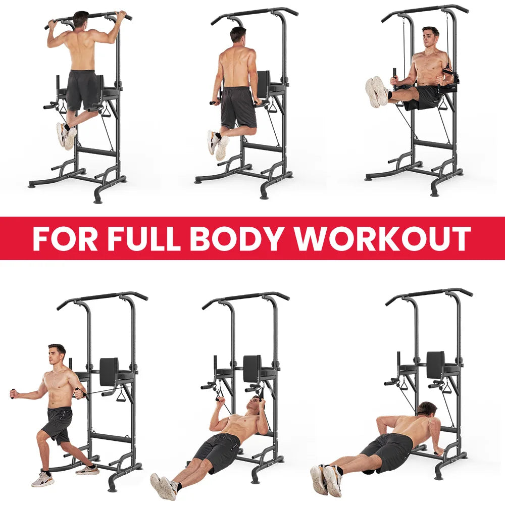 Power Tower Dip Station Pull Up Bar