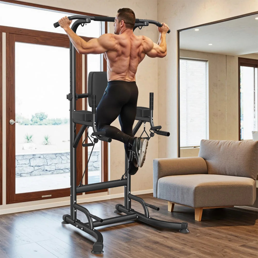 Power Tower Dip Station Pull Up Bar