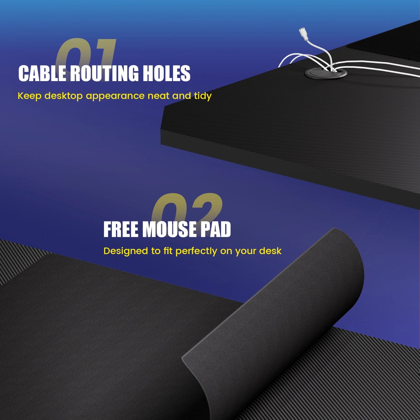 GTPLAYER Gaming table, Gaming desk 120x60cm