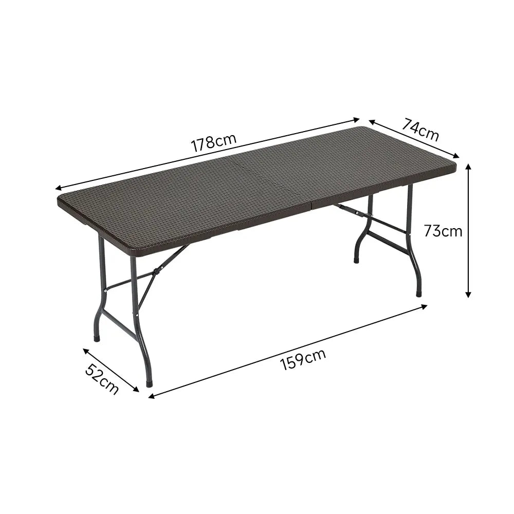 Outdoor Folding Table & 2 Bench Set