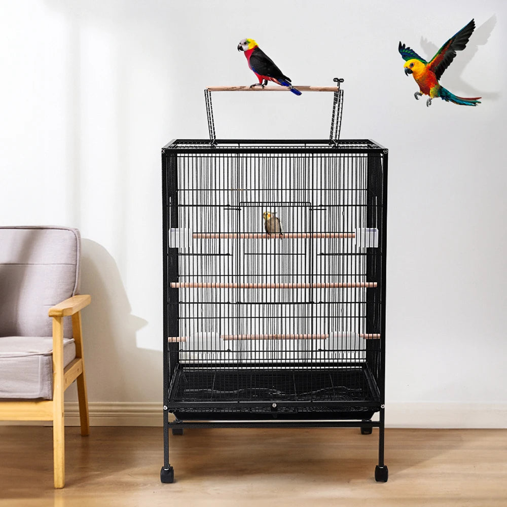 Open Play Top Metal Pet Bird Cage