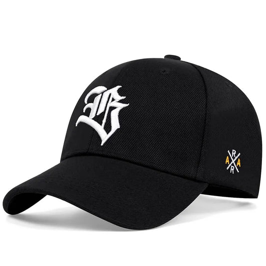 Gothic Letter Geometric Embroidery Baseball Cap