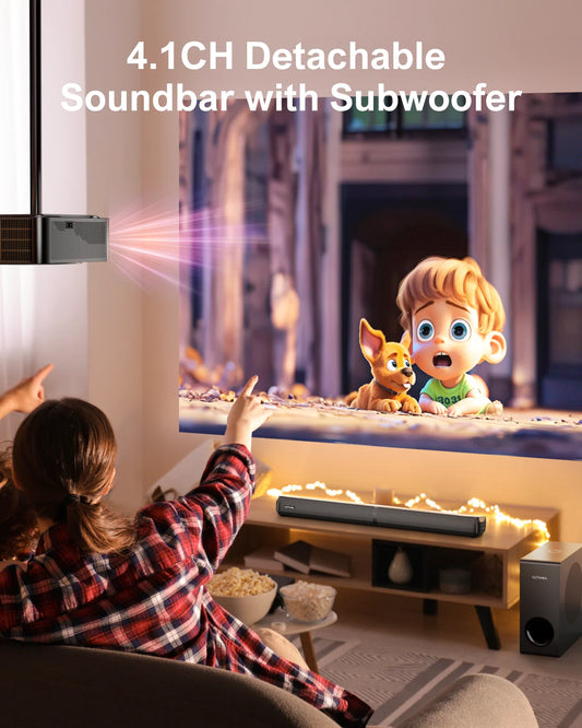 ULTIMEA 200W 4.1ch Soundbar with Subwoofer,2-in-1 Detachable Bluetooth 5.3 Soundbar