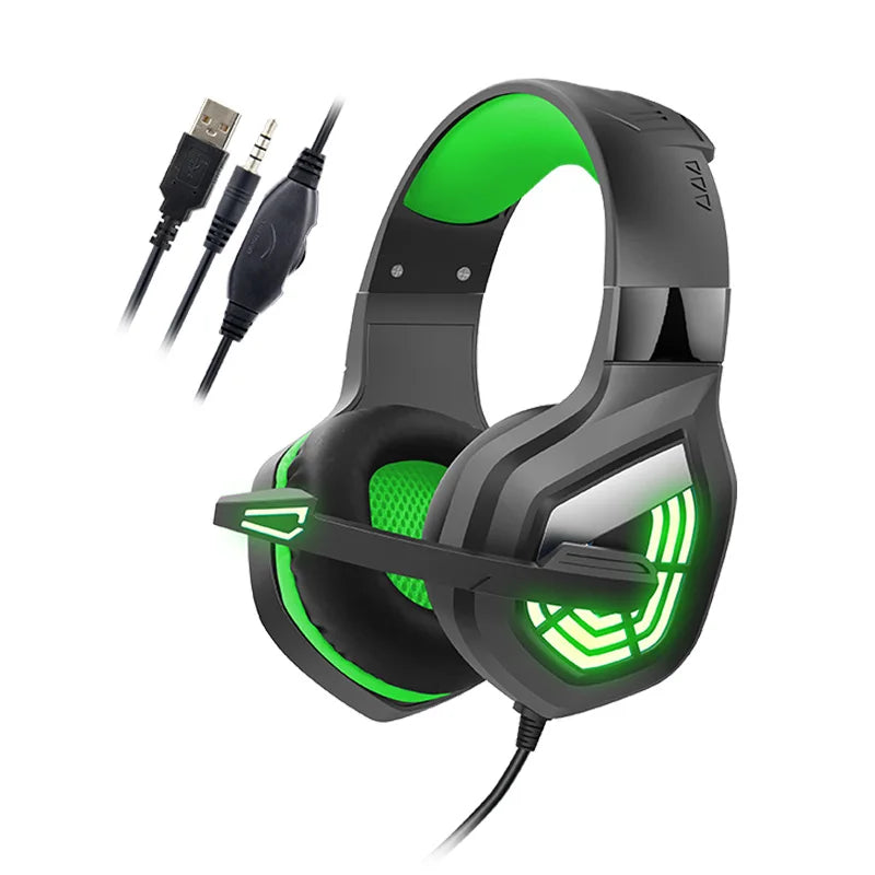 LED Gaming Headset USB Stereo Surround Wired Headphone