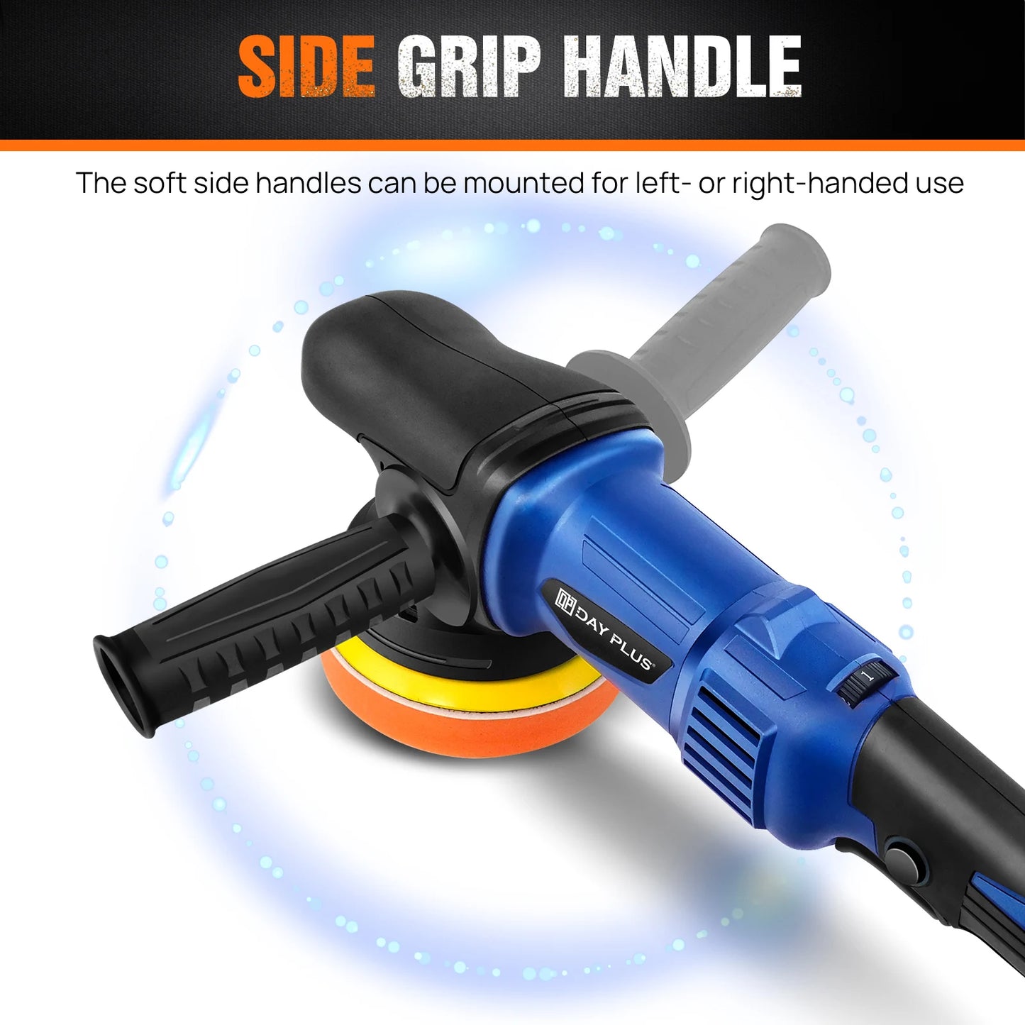 DayPlus Polisher 5000W Dual Action Car Buffer Polisher 6 Variable Speed