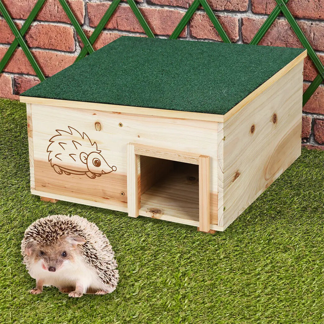 Wooden Hedgehog House Small Animal Shelter