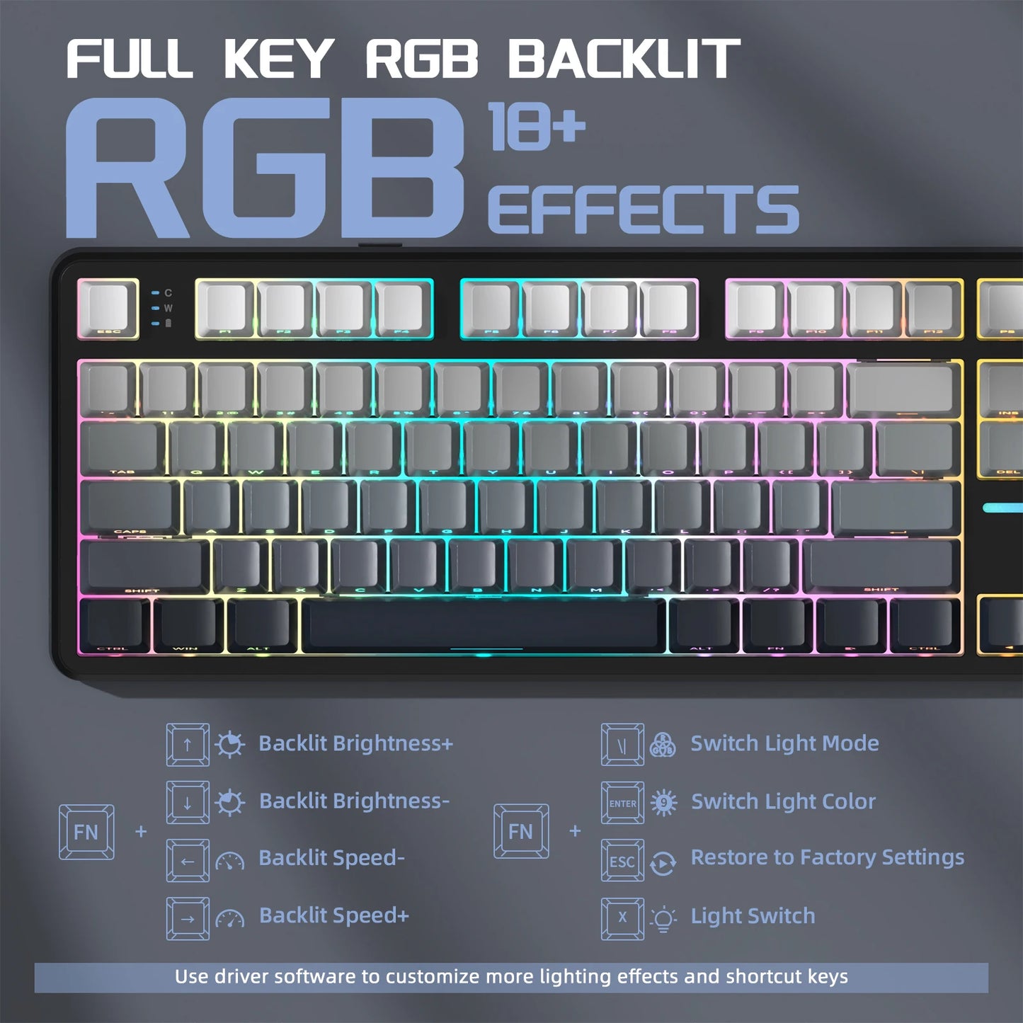 ATTACK SHARK X87 Wireless Mechanical Keyboard