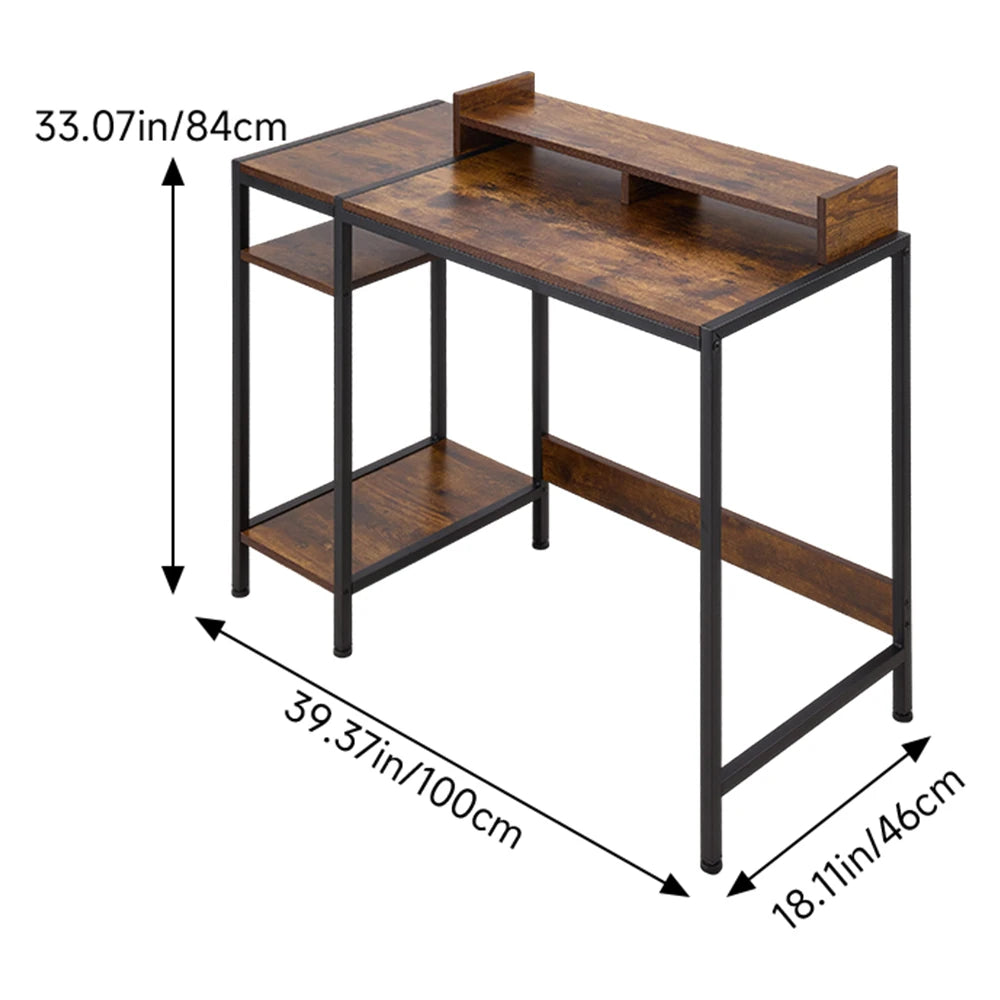 Office Desk with Monitor Stand