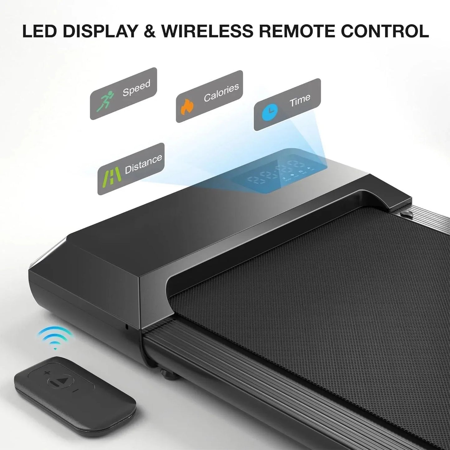 2 in 1 Walking Pad Treadmill Portable for Home & Office