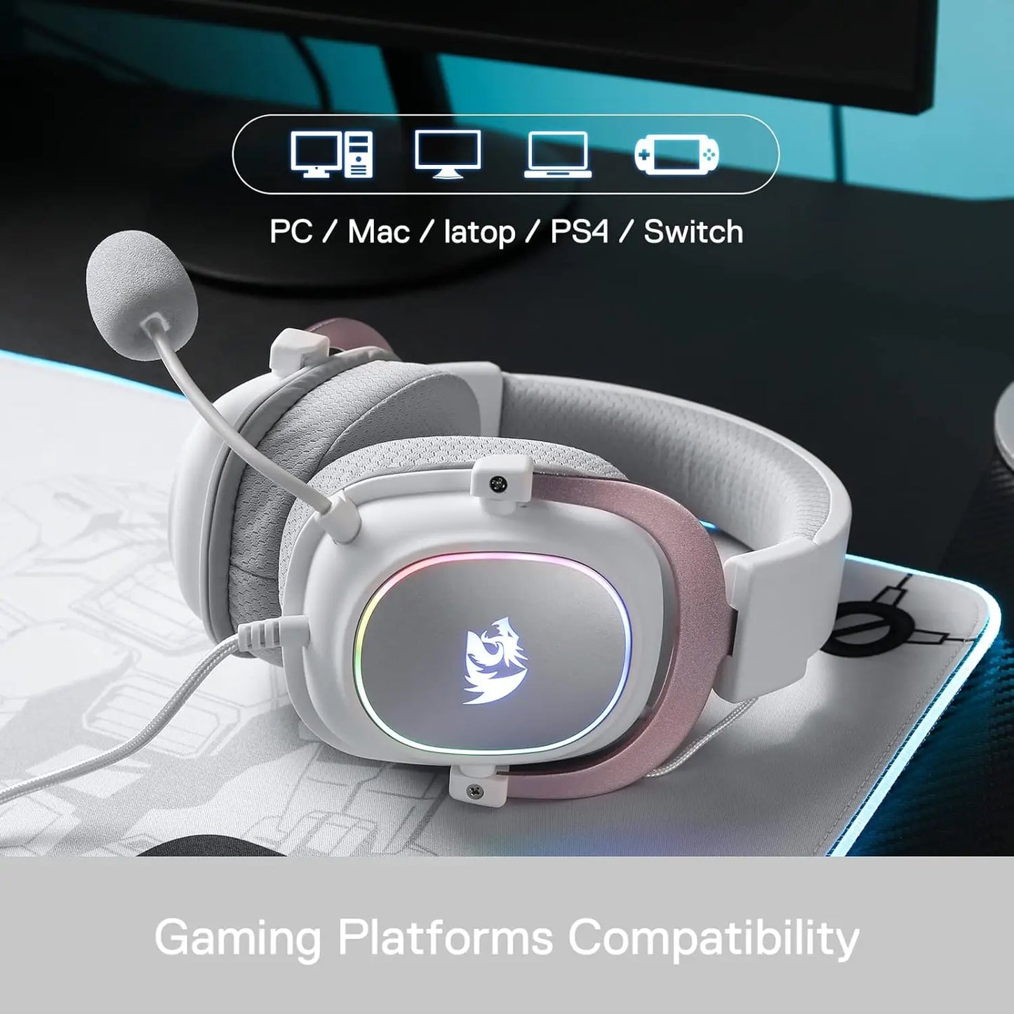 RGB Wired Backlit Gaming Headset 7.1 Surround Sound