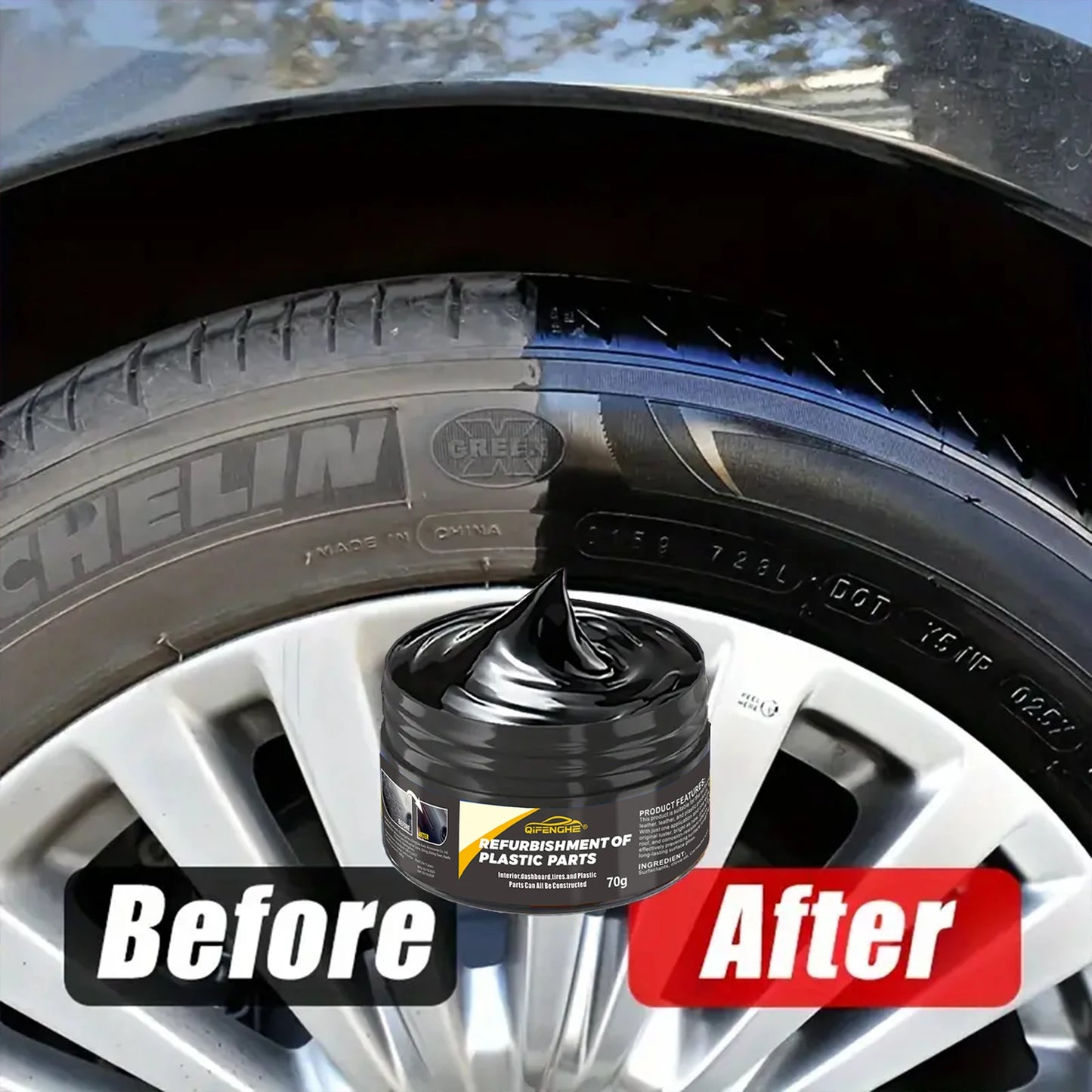 Automotive plastic repair agent-interior and exterior plastic polishing wax