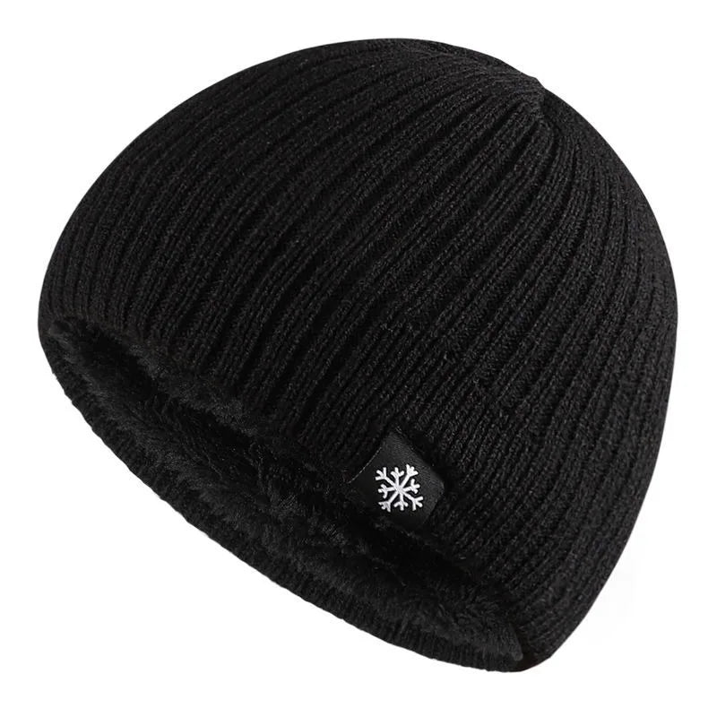 Autumn/Winter Fleece Thick Knitted Thermal Blend Hat