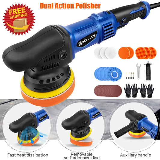 DayPlus Polisher 5000W Dual Action Car Buffer Polisher 6 Variable Speed