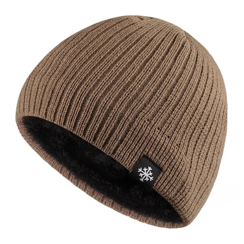 Autumn/Winter Fleece Thick Knitted Thermal Blend Hat