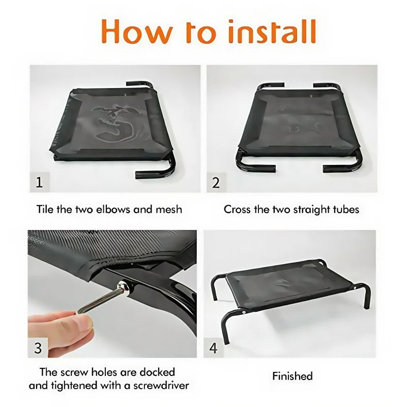 BRIEFNESS Waterproof Elevated Dog Bed