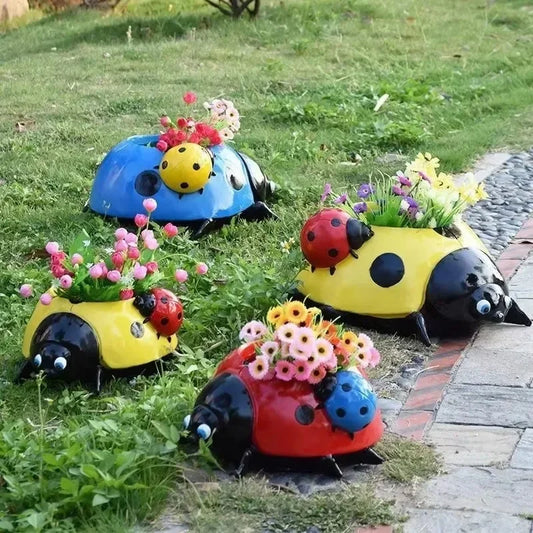 Garden Beetle Seven Star Ladybug Flower Pot