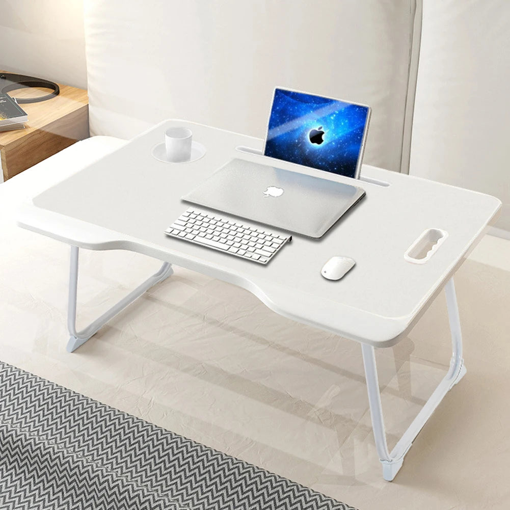 Folding Laptop Bed Desk With Cup Holder