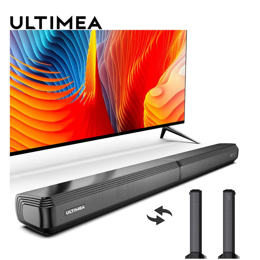 ULTIMEA 2.2ch Soundbar for TV, 2-in-1 Detachable Bluetooth 5.3 Soundbar