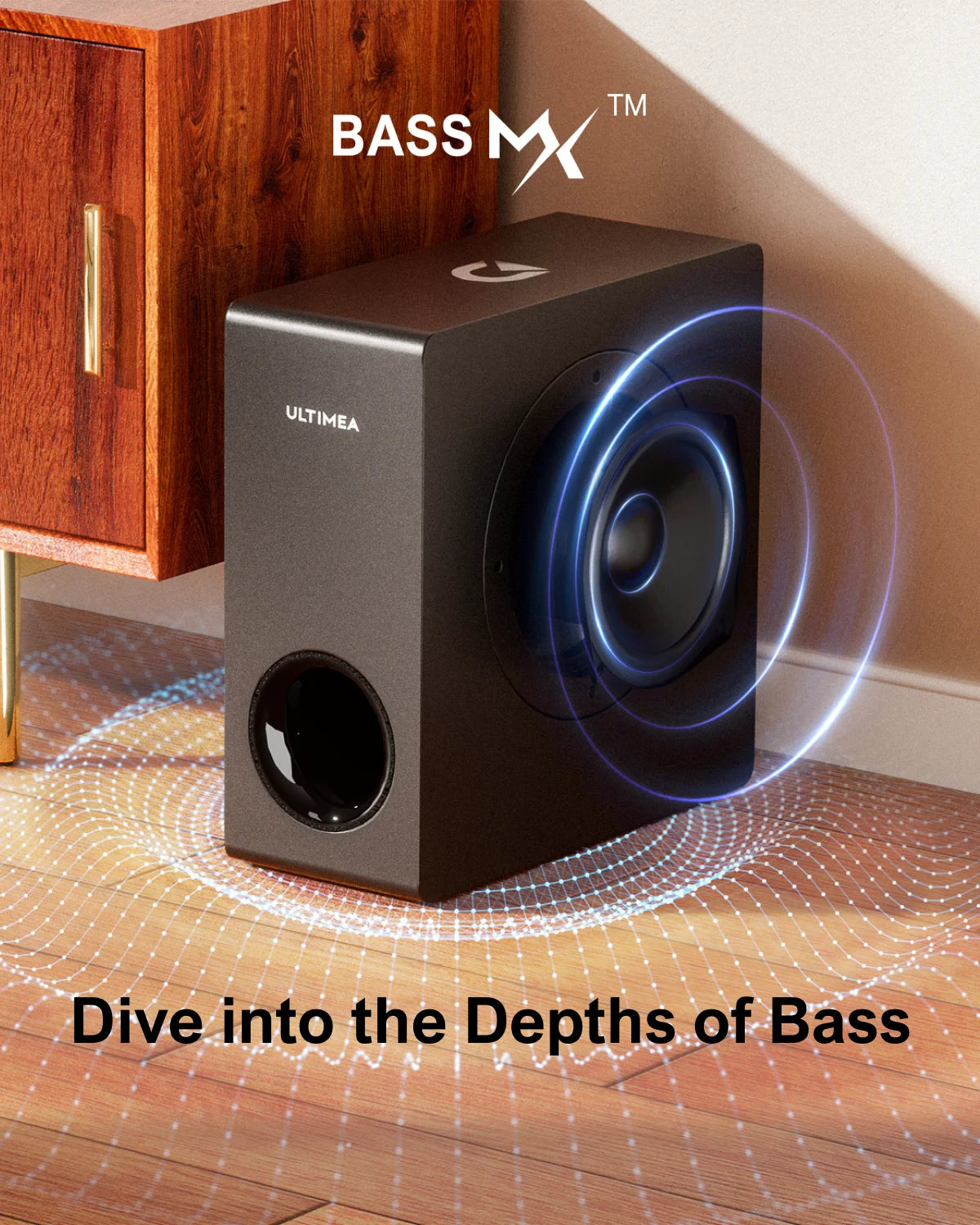 ULTIMEA 200W 4.1ch Soundbar with Subwoofer,2-in-1 Detachable Bluetooth 5.3 Soundbar